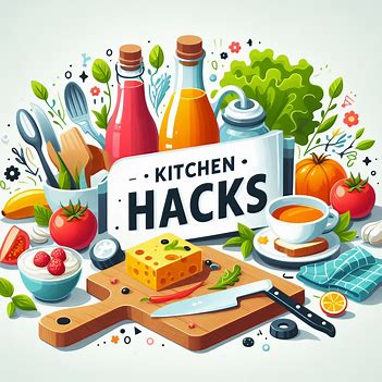 A picture showing some food and with a text that says Kitchen hack